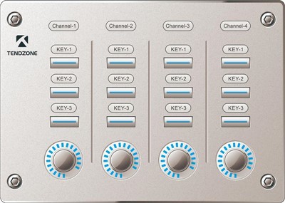 Bedienfeld mit Knöpfen und Tasten